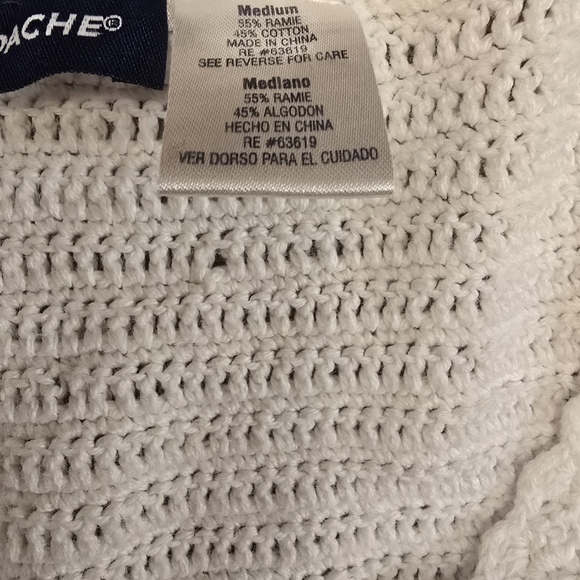 Vintage Jordache Y2K Crochet Button Cardigan Cottagecore Feminine boho Beach Med - Picture 6 of 8